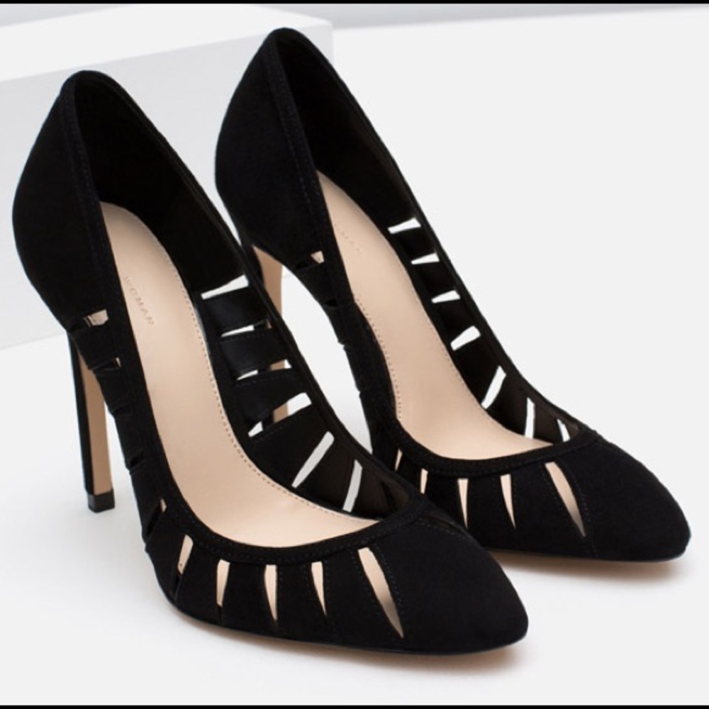 ZARA Woman Cutout Stilettos Heels